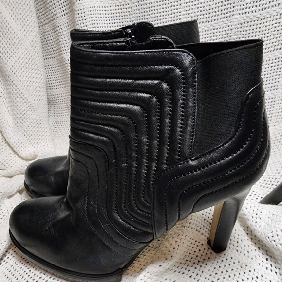 French Connection Deco‎ style heeled ankle Boots 11 - Picture 1 of 13